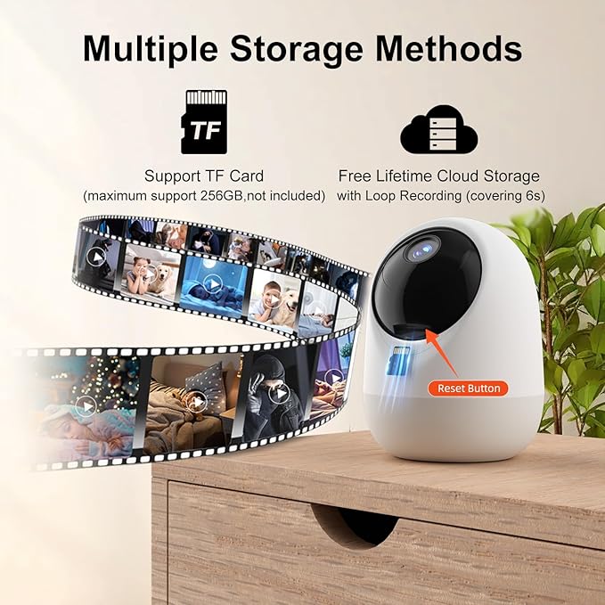 Indoor Security Camera, 5&2.4Ghz WiFi Cameras for Home Security, Pet/Baby Motion/Sound Detection, Auto Tracking, 2-Way Audio, Siren, Compatible with Alexa, TF/Cloud Storage (3 Pack)