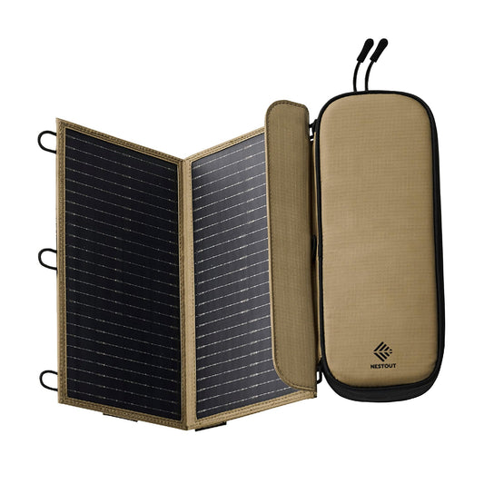 NESTOUT Portable Solar Panel, USB-C and USB-A Ports, | Charging & Powe - Image 1