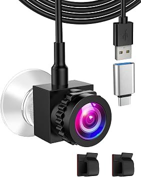 1080P Center Screen Webcam with Microphone Middle Screen Webcam USB C/A for PC and Laptop, Eye to Eye Camera Adjustable Focus, Center Cam for Windows/macOS 02