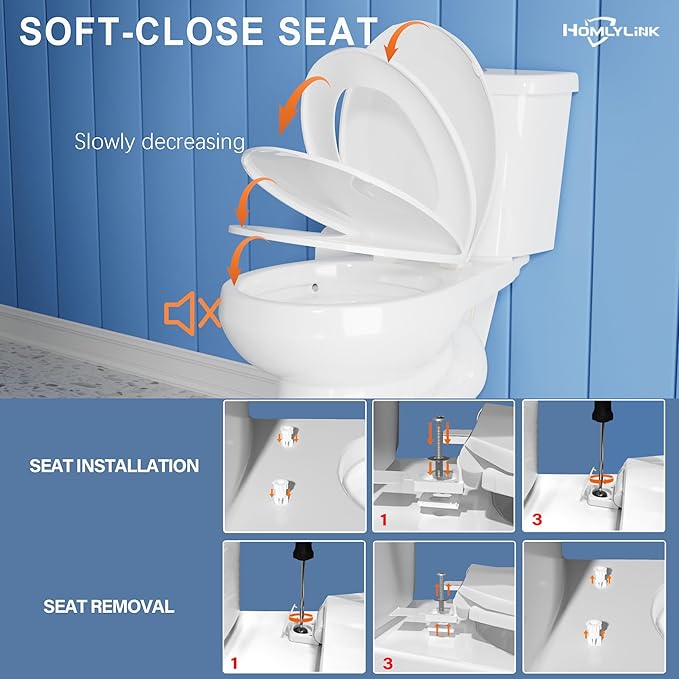 17 Inch Compact Tall Toilet for Seniors,Tornado Flush High Toilets, Chair Height Toilet, ADA Height for Bathroom, Comfort Bowl Heigh 16.75", Seat Height 17.5",Two Piece Dual Flush 1.1/1.6 GPF, White