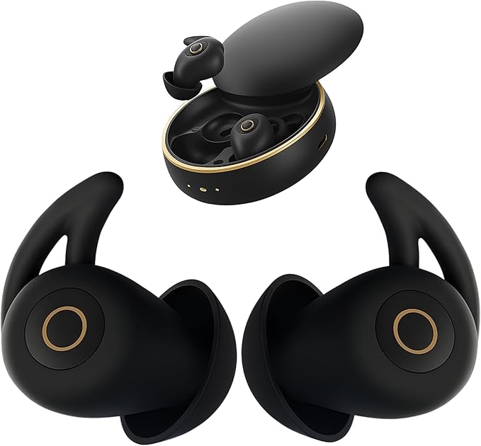 Sleep Earbuds, Ultra-Thin Invisible Headphones for Side Sleepers, 8-Hour Battery(24h w/ Case)No Buttons, No Lights, No Alerts, Noise Blocking Wireless Bluetooth 5.3, Gift for Him & Her, Mom & Dad