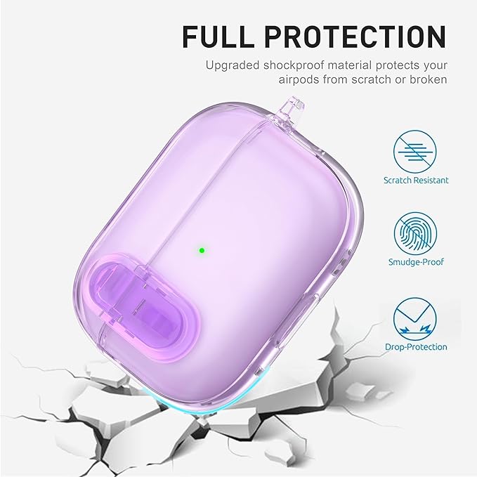 Valkit Compatible AirPods Pro Case, Clear with Cleaner Kit, Soft TPU Protective Cover, Shockproof for AirPods Pro Gen 2/1