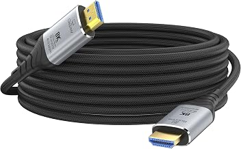 Fiber Optic HDMI Cable 80FT, 8K Long HDMI 2.1 Cable, 48Gbps Ultra High Speed Braided 8K@60Hz 4K@120Hz, Dynamic HDR, eARC, HDCP 2.2&2.3, 3D, for PS5, Xbox, HDTV, Laptop, Monitor - Image 1