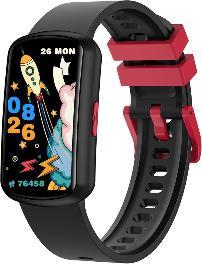 Smart Watch for Kids, Heart Rate, Sleep Monitor, Activity Tracker, Pedometer, IP68 Waterproof, Long Standby, Kids Fitness Tracker Watch for Boys Girls Ages 5-15 Birthday Gifts (Black)