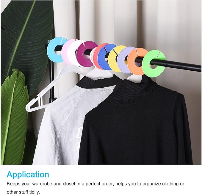 PATIKIL Clothes Dividers 20 Pack Blank Clothing Rack Size Sorting Reusable Wardrobe Round Hanger Separator, Orange