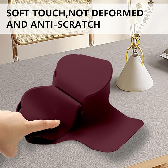 Maxjoy for Apple Airpods Max Smart Case Cover, Soft PU Leather Protective Cover Accessories for Airpod Max with Sleep Mode, Anti-Dust Travel Carrying Case for Airpods Pro Max Headphones, Wine Red