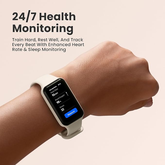 Amazfit Band 7 Activity Fitness Tracker for Men Women, 18-Day Battery Life, Alexa Built-in, 1.47”AMOLED Display, 24H Heart Rate & SPO₂ Monitoring, 120 Sports Modes, 5 ATM Water Resistant, Black