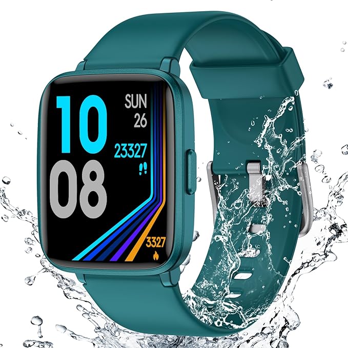 Fitness Tracker Watch with Heart Rate Monitor, Activity Tracker with Pedometer, Sleep Monitor, Calories & Step Counter, IP68 Waterproof Smart Watches for Women Men Fitness Watch for Sports