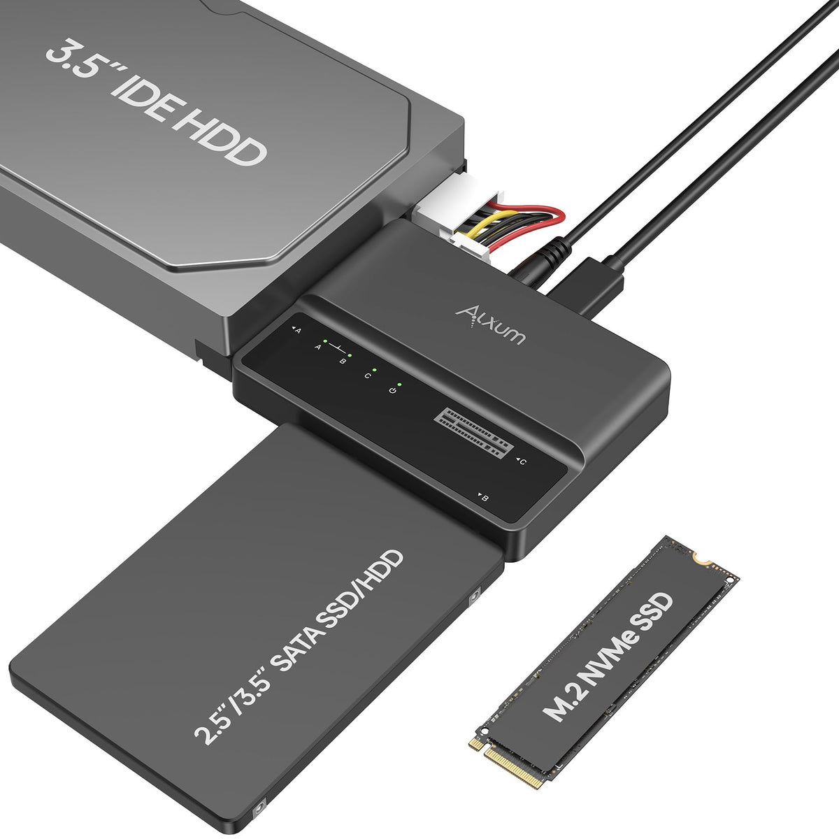 Alxum 10Gbps M.2 NVME to SATA Adapter IDE SSD Enclosure for Laptop