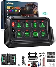 Partsam 265 Ft Wireless RGB 8 Gang Switch Panel Universal Circuit Control Relay System Box Toggle Momentary Strobe Switch Pod w/3 Silicone Button 5 Brightness Levels for Offroad Truck RV ATV UTV Boat - Image 1