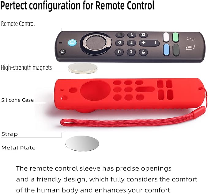 Hi Color Remote Cover for Fire TV Stick 3rd Gen 2021 / Stick 4K Max Silicone Case Anti-Slip Silicone Protective Sleeve with Magnetic Tech (Purple)