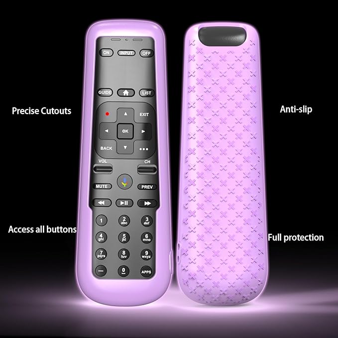 3PACK Case for DirecTV Remote, Cover for AT&T TV Now Receiver C71KW / RC82V Voice Remote Control Skin Sleeve Purple Blue Green