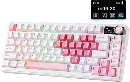 YUNZII B75 PRO MAX 75% Mechanical Keyboard (White Heart,Milk Switch)