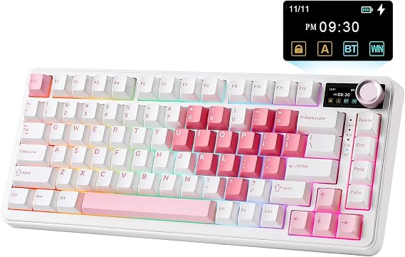 YUNZII B75 PRO MAX 75% Mechanical Keyboard (White Heart,Milk Switch)
