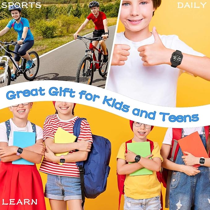 LED Kids Multifunction Steps Counting Watch, Digital Watch, Non-Bluetooth Pedometer Watch, Stopwatch, Alarm Clock, Calories for Women Children Girls Boys