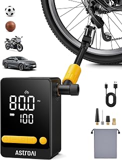 AstroAI Bike Pump, 12s Fast Inflate Bicycle Pump, Air Pump for Car Tires