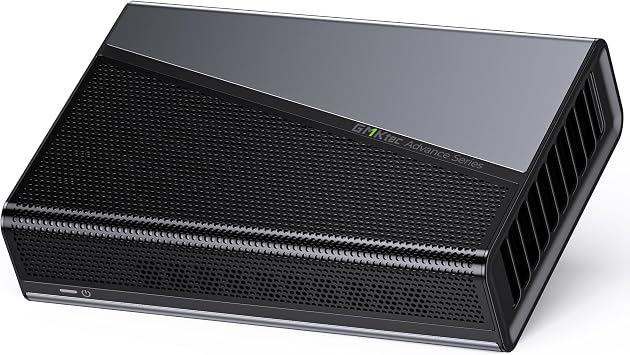GMKtec AD-GP1 External GPU Docking Station, eGPU Enclosure with AMD Radeon 7600M XT GPU Graphics Card, HDMI2.1, DisplayPort2.0, Oculink, USB4, eGPU Dock