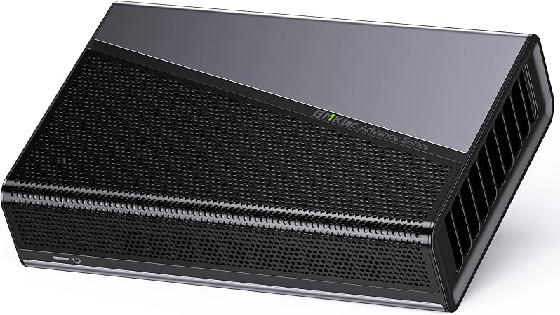 GMKtec AD-GP1 External GPU Docking Station, eGPU Enclosure with AMD Radeon 7600M XT GPU Graphics Card, HDMI2.1, DisplayPort2.0, Oculink, USB4, eGPU Dock