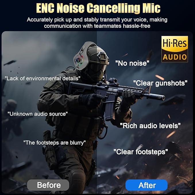 Ordtop 2.4GHz Wireless Gaming Headsets for PS5/PS4/Switch, 2026 RGB Noise Cancelling Headphones with Mics, 7.1 Surround Sound, 40mm Drivers, 276g Ultraligero, Memory Foam, 45H Gaming Headphones