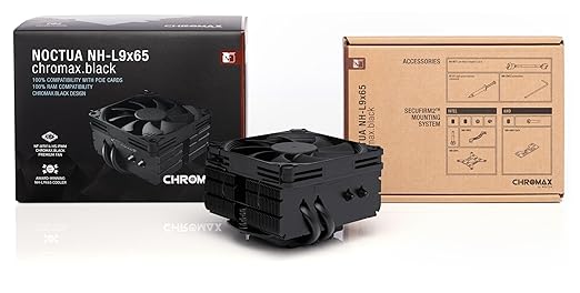 Noctua NH-L9x65 chromax.Black, Premium Low-Profile CPU Cooler (65mm, Black)