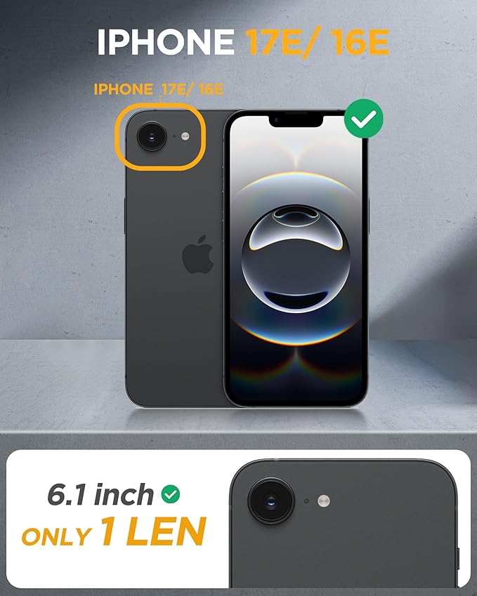 Miracase for iPhone 17e Case & iPhone 16e Case, Full-Body Phone with Built-in Glass Screen Protector, [Magnetic with MagSafe] Military Drop Proof 17 E/ 16 E Cover Bumper 6.1 inch, Blue