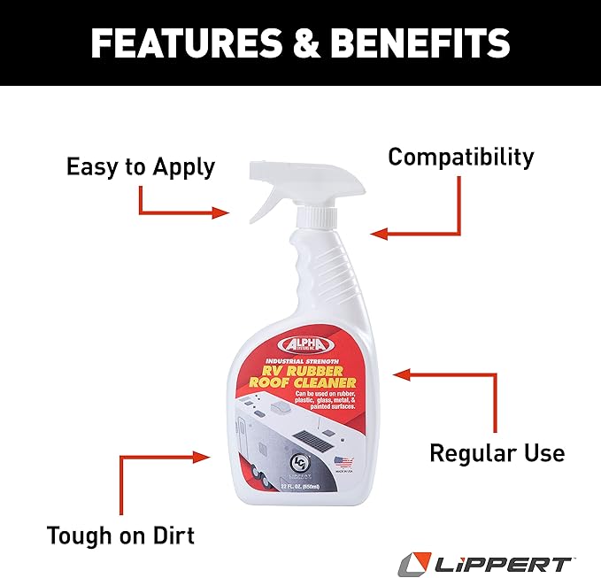 Rubber Roof Cleaner for 5th Wheel RVs, Travel Trailers and Motorhomes