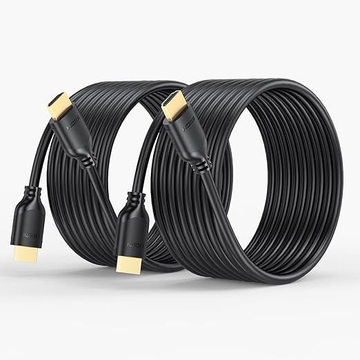 4K HDMI Cable 10 FT 2-Pack, HDMI Cord 10 Foot High Speed HDMI to HDMI Cable 4K@60Hz, 2K 1440P@144Hz, 1080P, HDCP 2.2, HDR, 3D, ARC & Ethernet for HDTV, Laptop, Monitor, PS5, PS4, Xbox