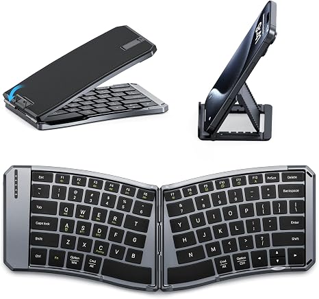 MoKo Ergonomic Foldable Keyboard, Split Portable Folding Bluetooth Keyboard