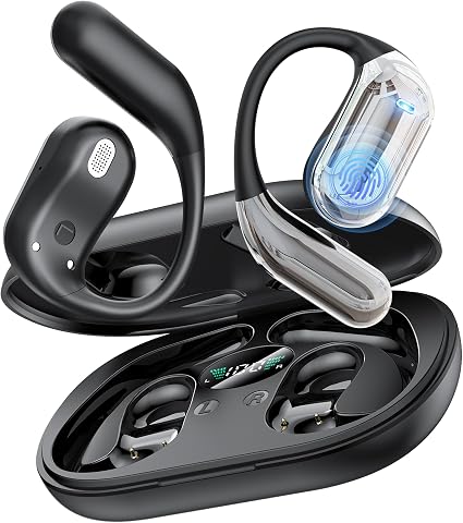 Open Ear Wireless Earbuds,Bluetooth 6.1 Headphones,HD Audio,Noise Canceling