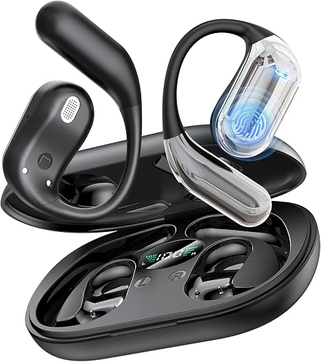 Open Ear Wireless Earbuds,Bluetooth 6.1 Headphones,HD Audio,Noise Canceling