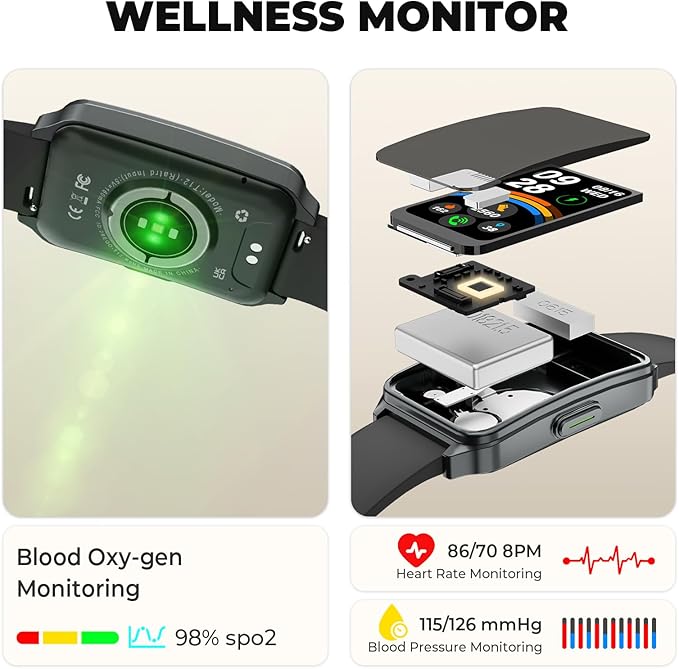 Fitness Tracker (Answer/Make Call)，Smart Watch 24/7 Heart Rate Spo2 Blood Oxygen Monitor Sleep Tracker, 120 Sports Modes Pedometer Calorie Step Tracker, Waterproof Activity Tracker for Women Men