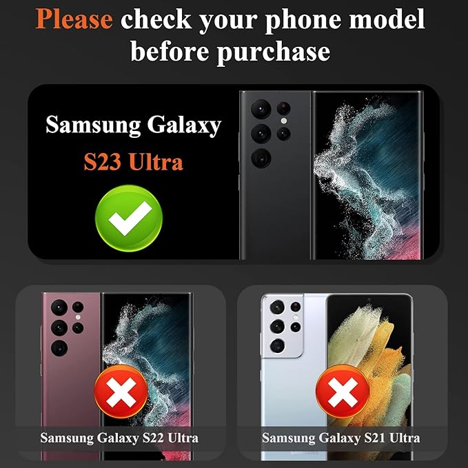 YWXTW 3 Pack for Samsung Galaxy S23 Ultra Camera Lens Protector, 9H Tempered Glass S23 Ultra Camera Cover, Anti Scratch, Case Friendly