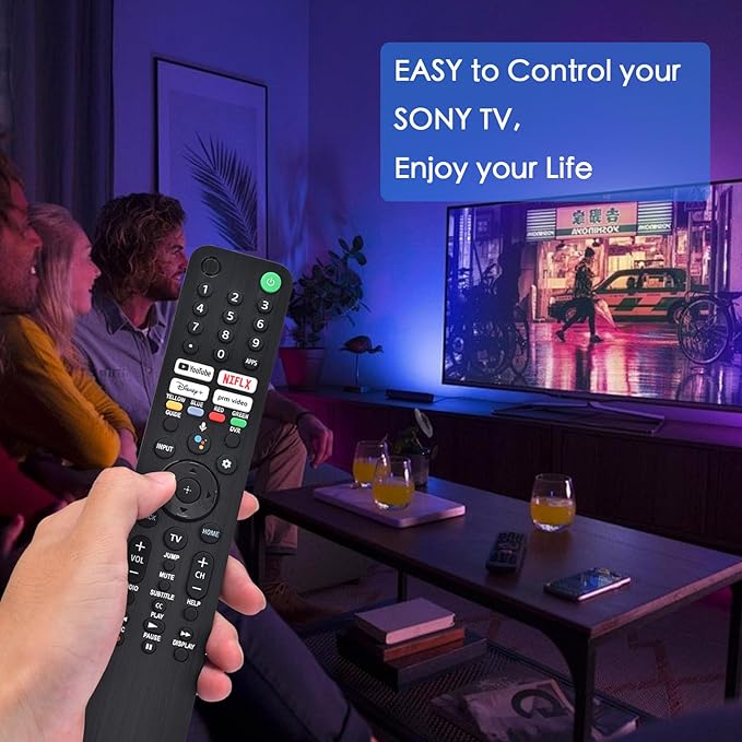 Voice Remote for Sony Smart TVs,RMF-TX520U Replacement Control for Sony Bravia Google 4K UHD LED LCD HD Smart TVs with YouTube, Disney+,Quick Link Buttons