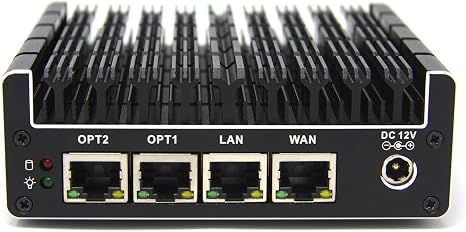 Protectli Vault FW4C - 4 Port, Firewall Micro Appliance/Mini PC - Intel J3710, 2.5G Ports, AES-NI, 8GB DDR3 RAM, 120GB SSD
