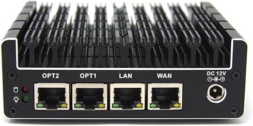 Protectli Vault FW4C - 4 Port, Firewall Micro Appliance/Mini PC - Intel J3710, 2.5G Ports, AES-NI, 8GB DDR3 RAM, 120GB SSD