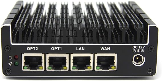 Protectli Vault FW4C - 4 Port, Firewall Micro Appliance/Mini PC - Intel J3710, 2.5G Ports, AES-NI, 8GB DDR3 RAM, 120GB SSD