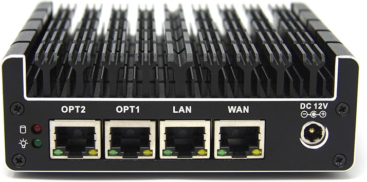 Protectli Vault FW4C - 4 Port, Firewall Micro Appliance/Mini PC - Intel J3710, 2.5G Ports, AES-NI, 8GB DDR3 RAM, 120GB SSD