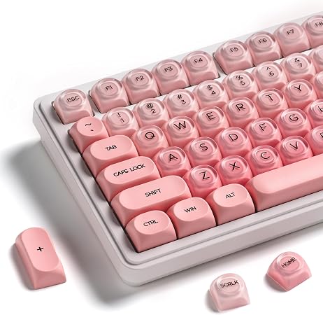 OHY XVX Blush Pink Jelly Keycaps 132 Keys MX Mechanical Keyboard Custom Set