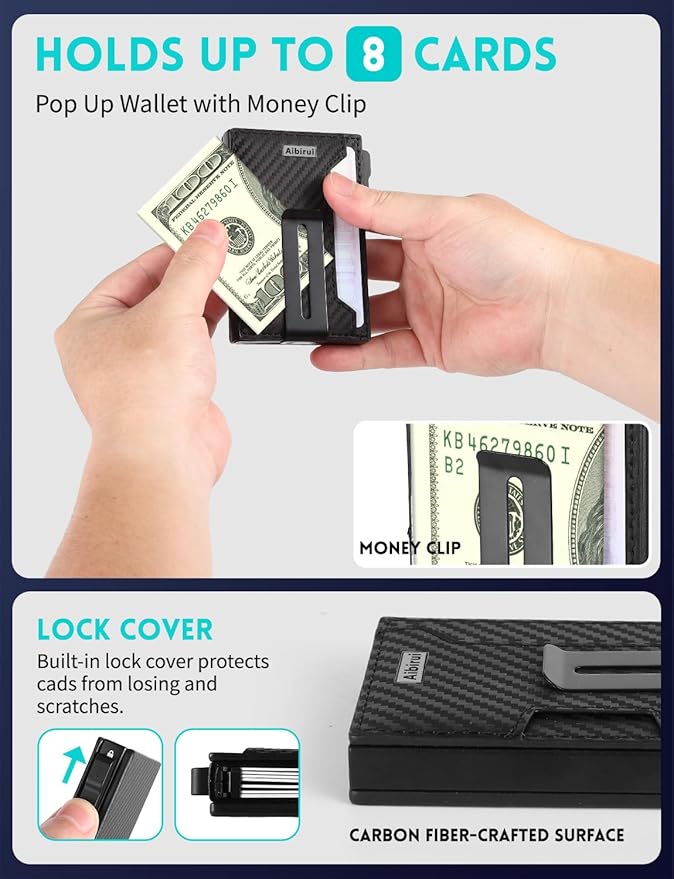 Ridge Wallets for Men,Magnetic Wallet for iPhone 17/16/15/14/13/12 Series,Magsafe Wallet with Money Clip,Card Holder,Holds 8 Cards & Bills,Ridge Wallet Magsafe by Aluminum &Microfiber Leather