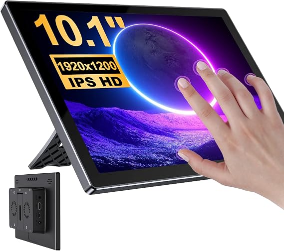 10.1 Touchscreen Monitor for Raspberry Pi,1920 * 1200,HDMI USB-C (dark)