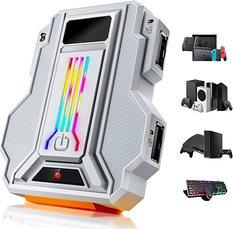 Keyboard and Mouse Adapter for Nintendo Switch 2 & Switch, Xbox Series X/S, Xbox One/360, PS3/PS4,Console Converter with 3.5mm Audio Jack, RGB Light,Support APP Custom Mapping/Mouse Sensitivity/Macro