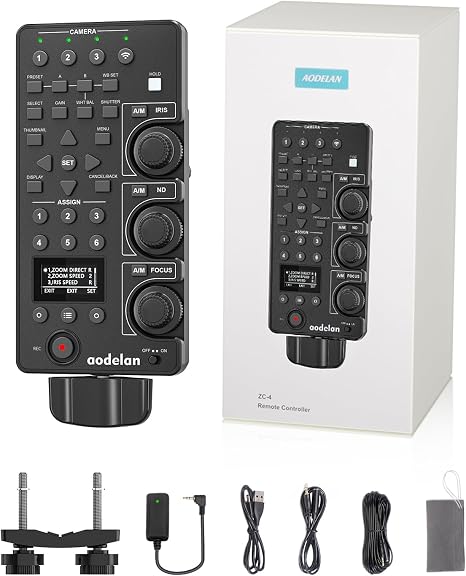 Aodelan Wireless Camcorder lanc Zoom Controller for Sony ILME-FX6, PXW-FX9