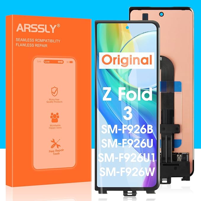 Original Cover Display for Samsung Galaxy Z Fold 3 LCD Screen Replacement for Galaxy Z Fold 3 F926U F926W F9260 F926B F926B/DS 6.2" Touch Screen LCD Display Digitizer Assembly with Repair Parts