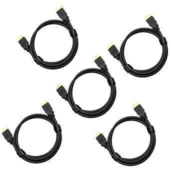 4K 6 ft HDMI Cable 5-Pack 2.0 Ultra HD Cord, 18Gbps High-Speed