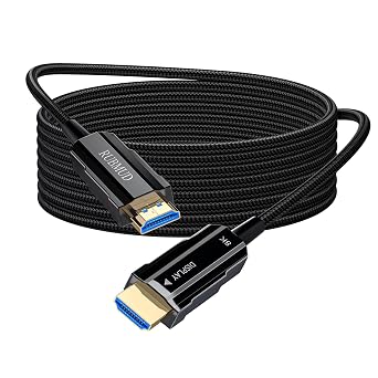 8K HDMI 2.1 Cable 30ft/9m, Fiber Optic HDMI Cable Braided Cord, High Speed Active HDMI Cable, 48Gbps, 8K@60Hz 4K@120Hz, Dynamic HDR, eARC, HDCP 2.2&2.3, 3D, for HDTV Monitor Game Laptop Xbox PS4/PS5 - Image 2