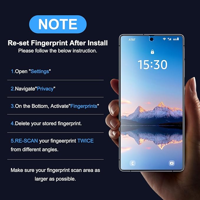 Uyiton for Samsung Galaxy S25 Ultra Matte Privacy Screen Protector - Anti-Fingerprint Anti-Spy Shatterproof Full Coverage Case Friendly 9H Tempered Glass Screen Cover, 2 Pack