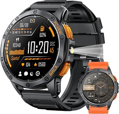 Military Smart Watch for Men, Built-in GPS, 30-day standby, 1.43" AMOLED