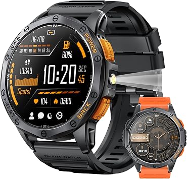 Military Smart Watch for Men, Built-in GPS, 30-day standby, 1.43" AMOLED