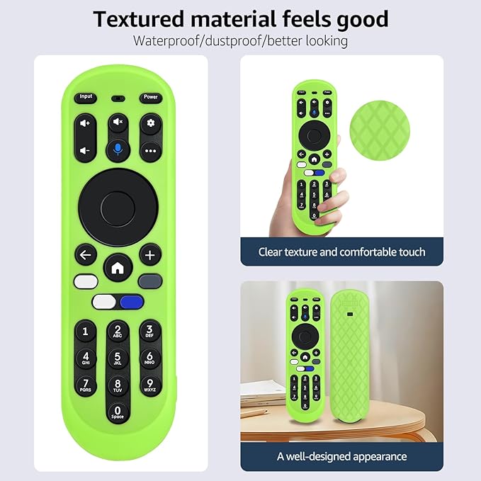 PZL 2 Pack Glow Silicone Case for Xumo TV Remote 764f0000100, CP-RC1NA-23, MG3-R34010, Cover for Pioneer Xfinity Element Spectrum Remote Control (Green+Pink)