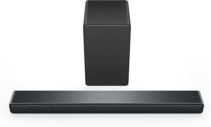 TCL 3.1ch Sound Bar with Wireless Subwoofer (Q6310, 2023 Model), Dolby Audio, DTS Virtual:X, Built-in Center Channel Speaker, Auto Room Calibration, Wall Mount/HDMI Cable Included